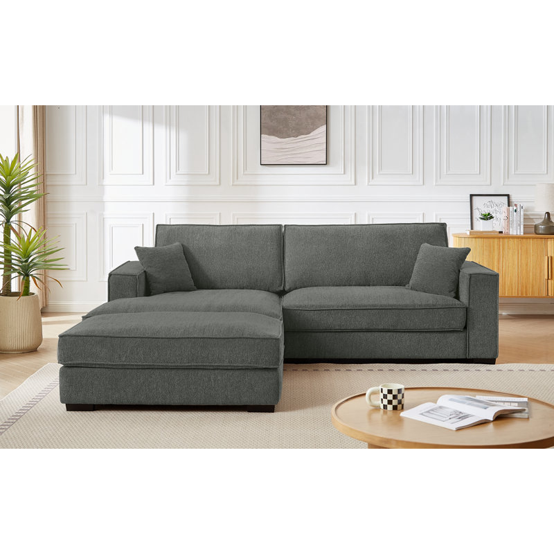 Ebern Designs Chira Upholstered Wide Seat Sofa Chaise Sectional with